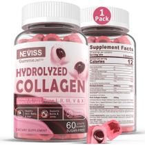 Gomas de colágeno NEVISS Peptídeos hidrolisados 800 mg com biotina