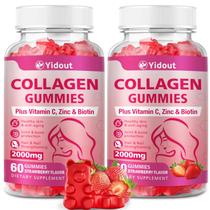 Gomas de Colágeno Yidout 2000 mg com Vitamina C e Biotina, 120 unidades