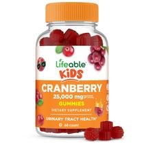 Gomas de cranberry Lifeable 25.000 mg Saúde urinária 60 ct