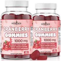 Gomas de cranberry NEW AGE Saúde do trato urinário 1000 mg 120 ct