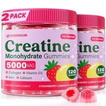 Gomas de Creatina ARDORACON para Mulheres com Colágeno e Vitamina D3 Kit com 2 Gomas de Creatina ARDORACON para Mulheres com Colágeno e Vitamina D3 Kit com 2