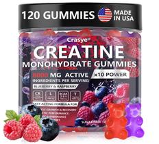 Gomas de Creatina Crasye 8000 mg com BCAA e Taurina, Sem Açúcar