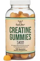 Gomas de creatina Double Wood, 1g por porção, 120 unidades, veganas