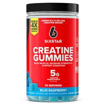 Gomas de creatina Six Star sem açúcar sabor blue raspberry 30 Gomas de creatina Six Star sem açúcar sabor blue raspberry 30