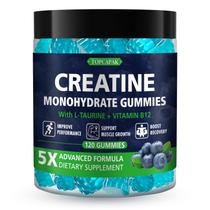 Gomas de creatina TOPCAPAK com sabor de mirtilo 5g 120 ct