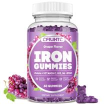 Gomas de ferro CFILHTC 60 quilates sem açúcar com vitaminas B6, B12 C