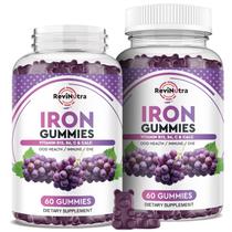 Gomas de Ferro ReviNutra Sabor Uva 60 Veganas - Kit com 2 Unidades Gomas de Ferro ReviNutra Sabor Uva 60 Veganas - Kit com 2 Unidades