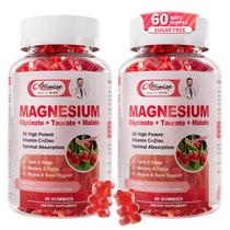 Gomas de glicinato de magnésio Alliwise 500 mg, pacote com 2