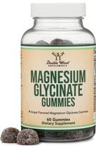 Gomas de glicinato de magnésio Double Wood 400 mg com sabor de uva