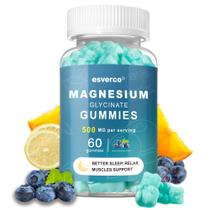 Gomas de glicinato de magnésio Esverco 500mg com vitamina C 60ct Gomas de glicinato de magnésio Esverco 500mg com vitamina C 60ct