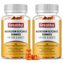 Gomas de glicinato de magnésio GREABBY 300mg para crianças e adultos