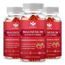 Gomas de glicinato de magnésio WOGORGT 400 mg com vitamina D B6 CoQ10