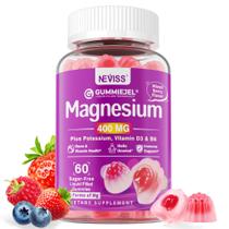 Gomas de magnésio NEVISS 400 mg sem açúcar com Ashwagandha 60Cts