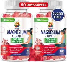 Gomas de magnésio SUNNY SAM 200 mg de framboesa sem açúcar