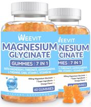 Gomas de magnésio WEEVIT 400 mg sem açúcar com Ashwagandha 120u