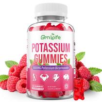 Gomas de potássio GrnLife 1000 mg sem açúcar sabor framboesa 60 unidades Gomas de potássio GrnLife 1000 mg sem açúcar sabor framboesa 60 unidades