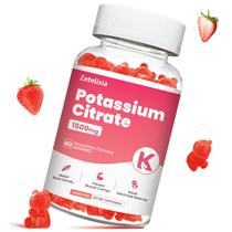 Gomas de potássio Zetelixia para adultos, mulheres e homens, suplemento de citrato de potássio, apoiam cãibras nas pernas, saúde muscular e equilíbrio eletrolítico, sem açúcar, orgânicas, veganas, morango, 60 quilos Gomas de potássio Zetelixia para adultos, mulheres e homens, suplemento de citrato de potássio, apoiam cãibras nas pernas, saúde muscular e equilíbrio eletrolítico, sem açúcar, orgânicas, veganas, morango, 60 quilos