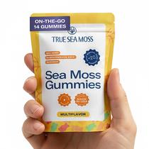 Gomas de Sea Moss TrueSeaMoss 1200 mg, tamanho viagem, 14 unidades