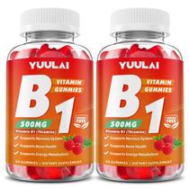Gomas de vitamina B1 YUULAI 500 mg com magnésio 120 unidades x 2 Gomas de vitamina B1 YUULAI 500 mg com magnésio 120 unidades x 2
