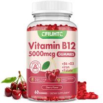 Gomas de Vitamina B12 CFILIHTC 5000 mcg Sabor Cereja Gomas de Vitamina B12 CFILIHTC 5000 mcg Sabor Cereja