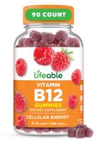 Gomas de vitamina B12 Lifeable 1000mcg para adultos 90 gomas