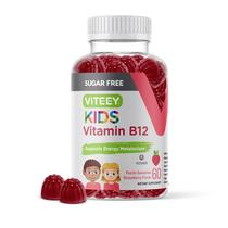 Gomas de vitamina B12 Viteey 1000mcg para crianças sem açúcar Gomas de vitamina B12 Viteey 1000mcg para crianças sem açúcar
