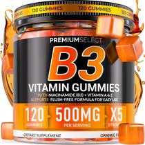 Gomas de vitamina B3 Premium Select Nutrition 500 mg 120 veganas