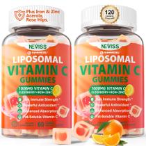 Gomas de vitamina C NEVISS Lipossomal 1000 mg com ferro e zinco, pacote com 2 unidades