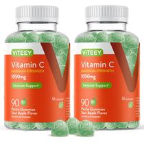 Gomas de vitamina C Viteey 1050mg de força máxima 180 unidades Gomas de vitamina C Viteey 1050mg de força máxima 180 unidades