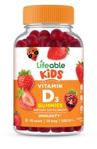 Gomas de vitamina D Lifeable Kids Vitamin D3 1000IU 90 gomas