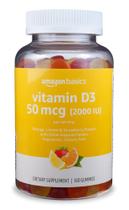 Gomas de vitamina D3 Amazon Basics 2000 UI, 160 unidades