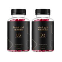 Gomas de Vitamina D3 Black Girl Vitamins 60 unidades, pack de 2 Gomas de Vitamina D3 Black Girl Vitamins 60 unidades, pack de 2