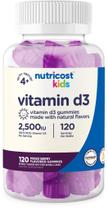 Gomas de vitamina D3 Nutricost Kids 2.500 UI (62,5 mcg) 120