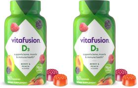 Gomas de Vitamina D3 Vitafusion 150 unidades 50 mcg, pacote com 2 Gomas de Vitamina D3 Vitafusion 150 unidades 50 mcg, pacote com 2