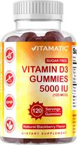 Gomas de Vitamina D3 Vitamatic 5000 UI - 120 Porções - Sem Açúcar