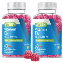 Gomas de vitamina D3 Viteey 2.000 UI 50mcg para adultos e adolescentes