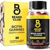Gomas de vitaminas para crescimento da barba The Beard Club Biotina Masculina