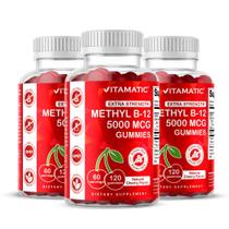 Gomas de vitaminas Vitamatic Metil B12 5000 mcg 120 unidades Gomas de vitaminas Vitamatic Metil B12 5000 mcg 120 unidades
