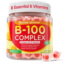 Gomas do complexo de vitamina B NEVISS B100 para mulheres e homens 60 ct