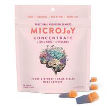 Gomas Microjoy Concentrate Suplemento de foco, memória, saúde cerebral e apoio ao humor Veganas, não transgênicas, sem glúten Sabor de limão (30 porções)