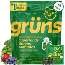 Gomas Multivitamínicas Grüns Super Greens Sem Açúcar Pacote com 10