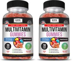 Gomas multivitamínicas Kaya Naturals con biotina, zinc y sabor fresa Gomas multivitamínicas Kaya Naturals con biotina, zinc y sabor fresa