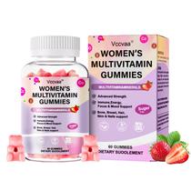 Gomas multivitamínicas Vccvaa Sugar Free Women 14+ com ferro 60 ct