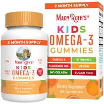 Gomas Omega 3 MaryRuth Organics Vegan para crianças de 2 a mais de 60 quilates