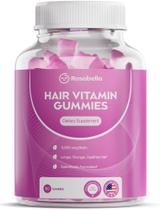 Gomas para crescimento de cabelo Rosabella 5000mcg Biotina Vegan 60ct