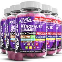 Gomas para menopausa, nutracêuticos limpos, preto, cohosh, vermelho, trevo