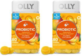 Gomas probióticas OLLY 1 bilhão de UFCs sabor manga, 80 unidades, pacote com 2 Gomas probióticas OLLY 1 bilhão de UFCs sabor manga, 80 unidades, pacote com 2