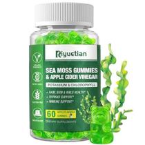 Gomas Sea Moss Riyuetian 60 unidades com sabor de maçã
