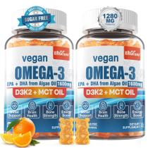 Gomas veganas de ômega 3 EnvyCure com algas EPA 600 mg e DHA 400 mg