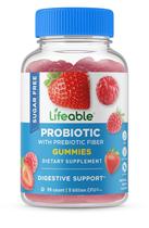 Gomitas Probióticas Lifeable con Fibra Prebiótica, Sin Azúcar, 90 unidades